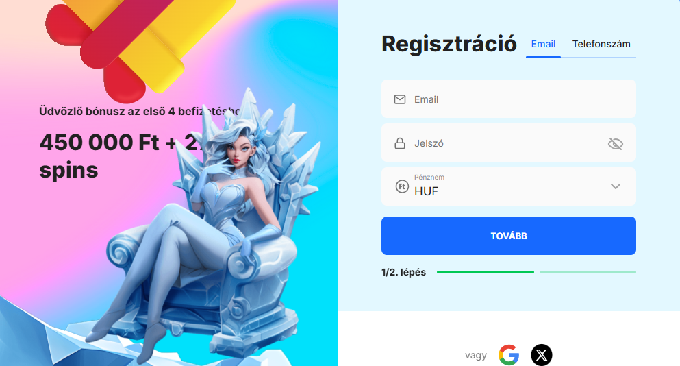 Regisztráció és bejelentkezés az Ice kaszinóba
