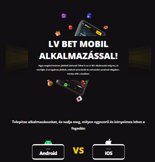 Mobil verzió és LVBet kaszinó alkalmazás